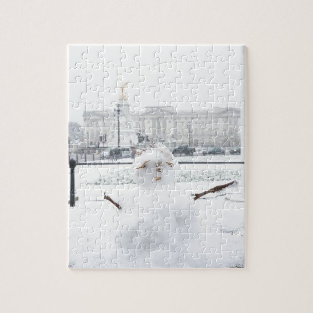 Puzzle Buckingham Palace snowman London (Vertical)