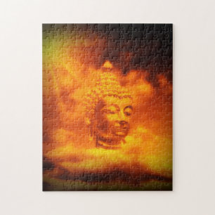 Puzzle Buda, budismo, religión, asiático, fondo