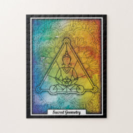 Puzzle Buda de geometría sagrada personalizada