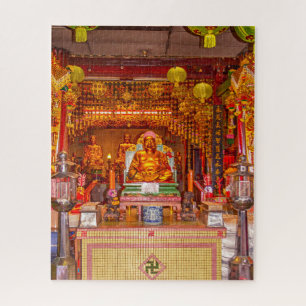 Puzzle Buda sonriente en el templo chino, Bangkok