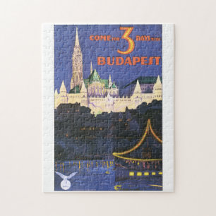 Puzzle Budapest Vintage Travel Poster