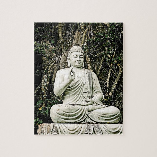 Puzzle buddha, budismo, asiático, tradicional, religión, (Vertical)