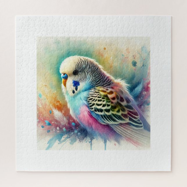 Puzzle Budgerigar in Colorful Harmony 171024AREF122 - Wat (Vertical)
