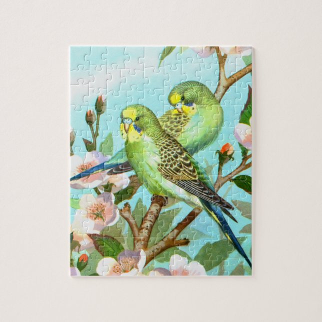 Puzzle Budgerigars (Vertical)