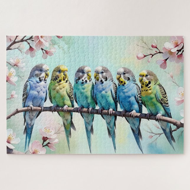 Puzzle Budgies (Horizontal)