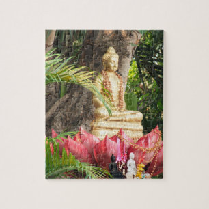 Puzzle budismo, buda, estatua, religión, dorado, asia,