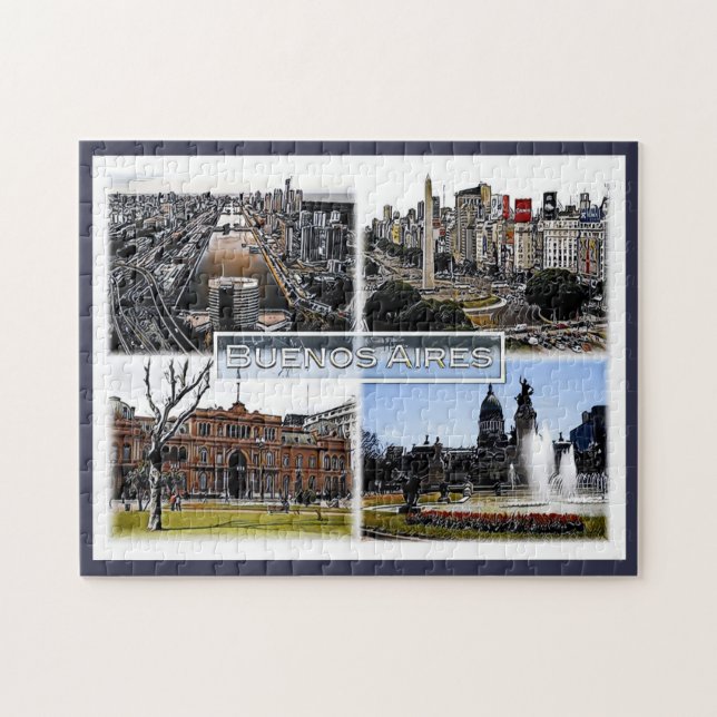 Puzzle Buenos Aires - Argentina - Mosaico - (Horizontal)