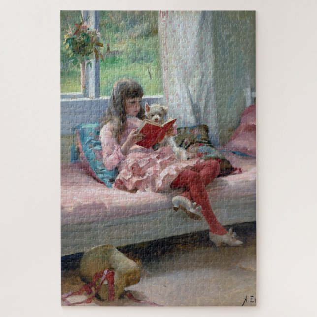 Puzzle Buenos amigos de Albert Edelfelt 1881 (Vertical)