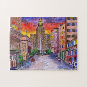 Puzzle Buffalo NY Ayuntamiento Mary Kunz Goldman Art