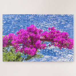 Puzzle Bugainvillaea Púrpura En Positano, Italia