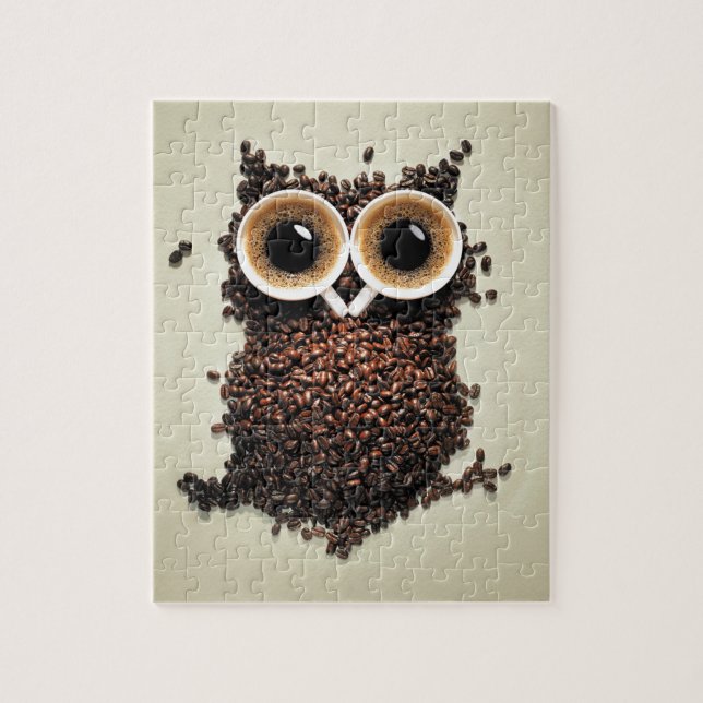Puzzle Búho del café (Vertical)