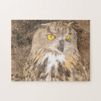 Puzzle Búho del Grunge de Eagle del eurasiático