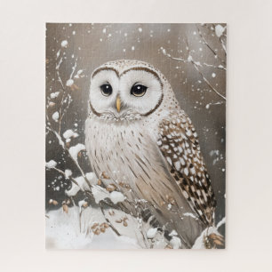 Puzzle Búho Nival Invierno Nieve