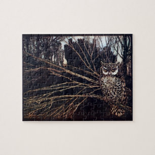 Puzzle Búho Nocturno Antiguo Rackham