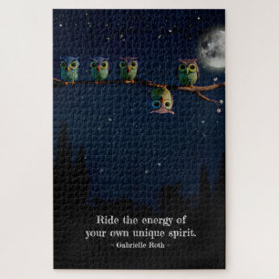 Puzzle Búho que es diferente con el collage de ofertas ún