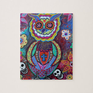 PUZZLE BÚHO SABIO DE DIA DE LOS MUERTOS TALAVERA