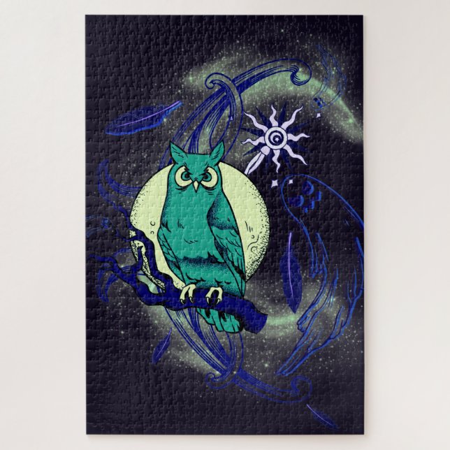 Puzzle Búho y fantasma (Vertical)