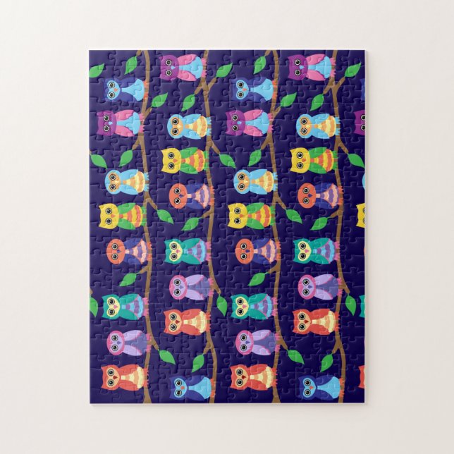 Puzzle Búhos en árbol (Vertical)