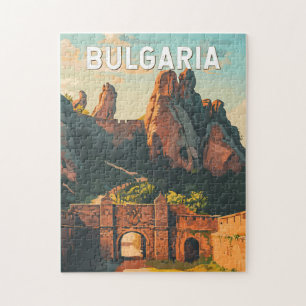 Puzzle Bulgaria Ilustracion Viaje Arte Vintage