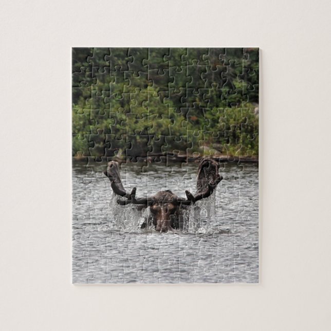 Puzzle Bull Moose (Vertical)