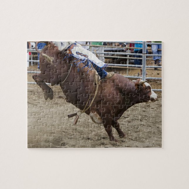 Puzzle Bull rider en rodeo (Horizontal)