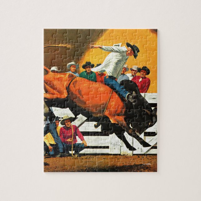 Puzzle Bull Riding por Fred Ludekens (Vertical)