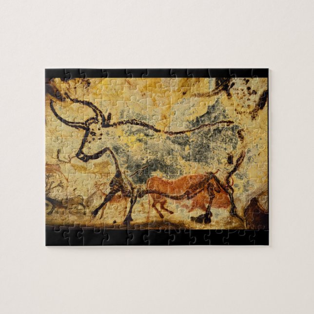 Puzzle Bull', rojo Lascaux, Dordogne_Art de la antigüedad (Horizontal)