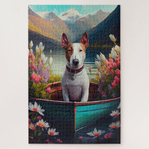 Puzzle Bull Terrier en un remo: Una aventura panorámica