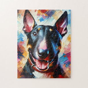 Puzzle Bull Terrier Miniatura Negro Impresión Acrílic