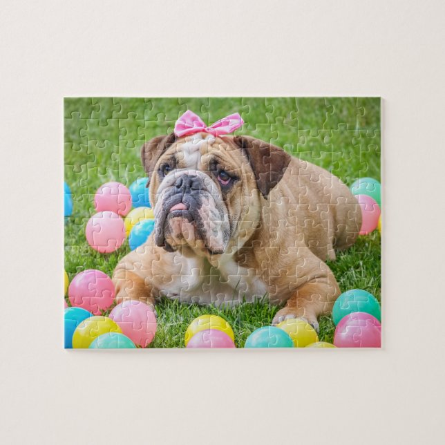 Puzzle Bulldog de la Primavera de Pascua (Horizontal)