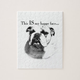 Puzzle Bulldog Feliz Cara