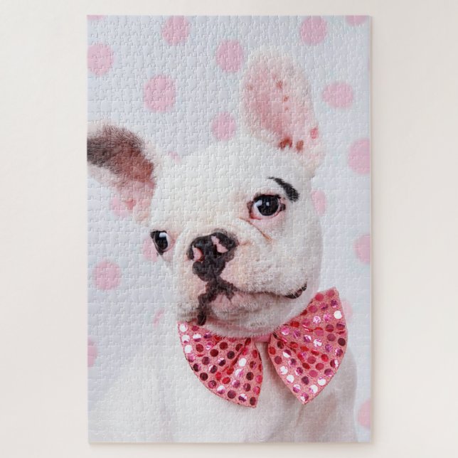 Puzzle Bulldog francés con Bow Tie (Vertical)