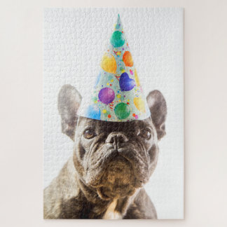 Puzzle Bulldog francés con Gorra Fiesta