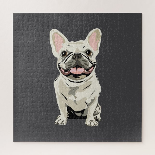Puzzle Bulldog Francés Crema, (Vertical)