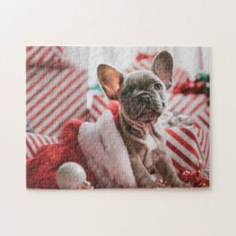 Puzzle Bulldog francés en Navidades