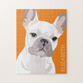 Puzzle Bulldog francés Mascota blanco personalizado