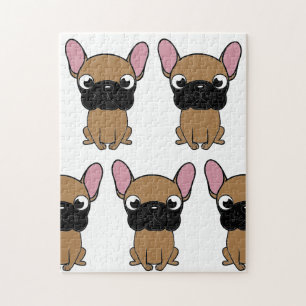Puzzle bulldog francés nuevo dibujo animado kawaii cervat