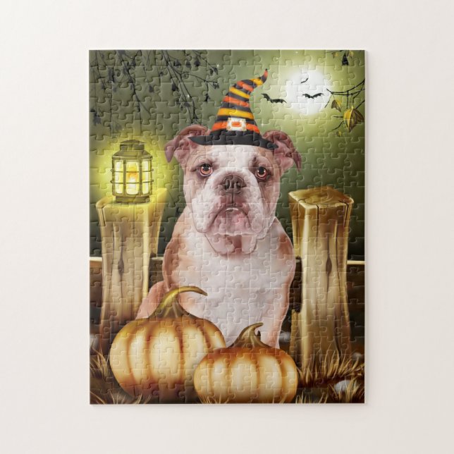 Puzzle Bulldog Halloween (Vertical)