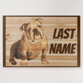 Puzzle Bulldog Inglés Leña de perro Rústica