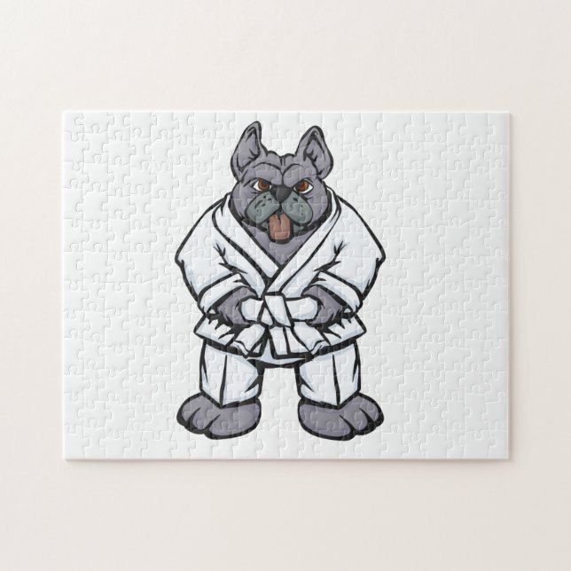 Puzzle Bulldog jiu jitsu| elegir color de fondo (Horizontal)