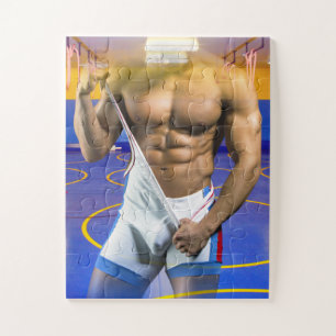 Puzzle bulto muscular de hombre de SlipperyJoe's abdomina