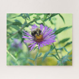 Puzzle Bumblebee en Purple Daisy