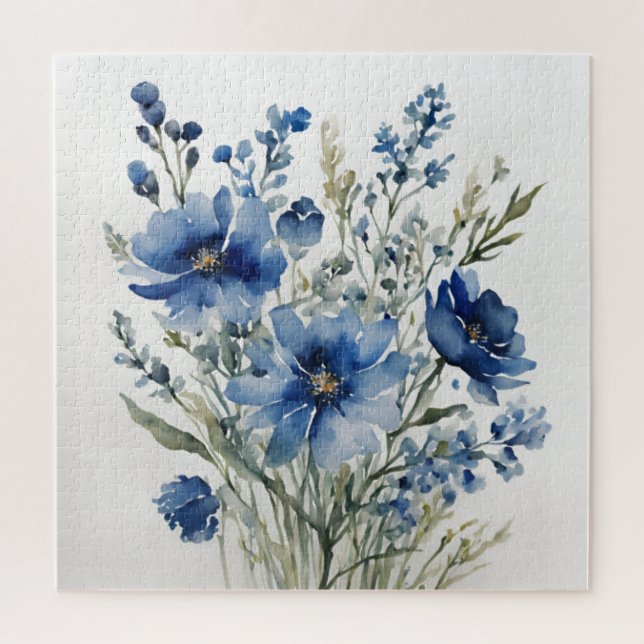 Puzzle Bunch of Flowers Elegant Watercolor (Vertical)