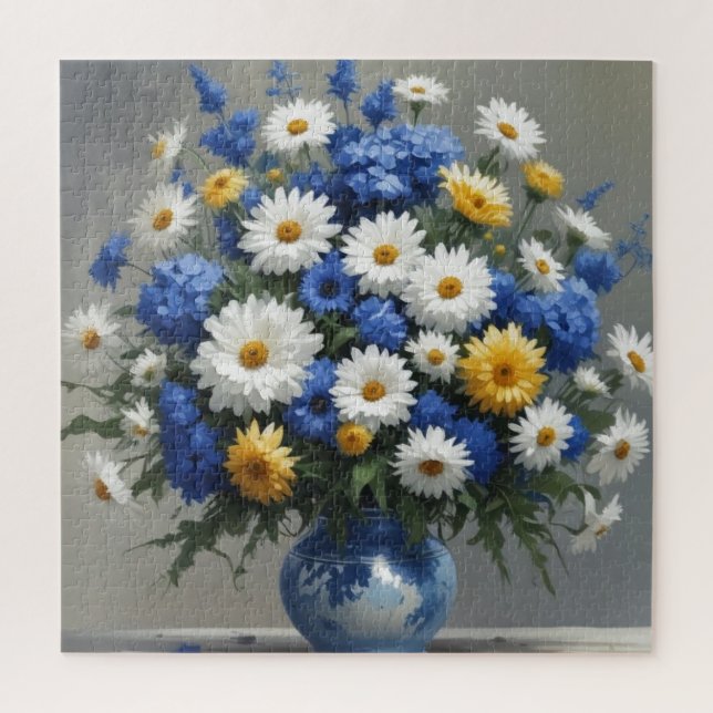 Puzzle Bunch of Flowers Elegant Watercolor (Vertical)