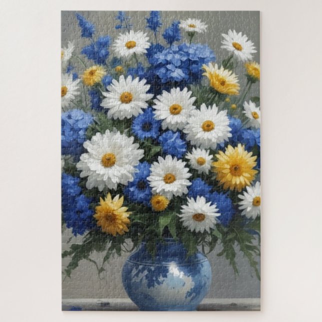 Puzzle Bunch of Flowers Elegant Watercolor (Vertical)