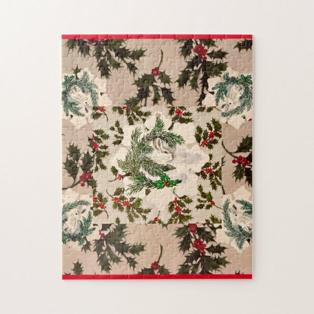 Puzzle Bunnies de nieve victoriana (Vertical)