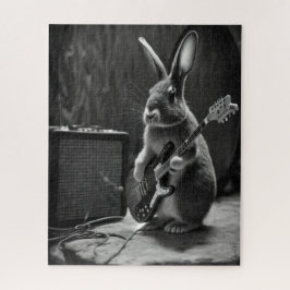 Puzzle Bunny tocando una guitarra