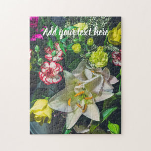 Puzzle Buqué colorido con lirio