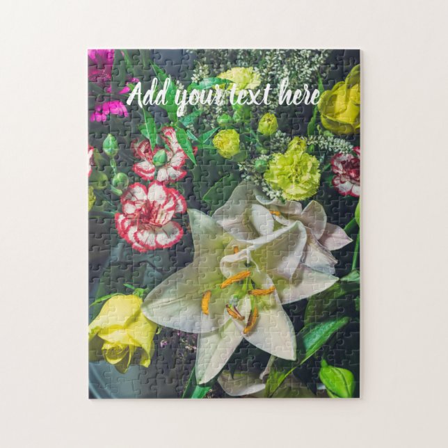 Puzzle Buqué colorido con lirio (Vertical)