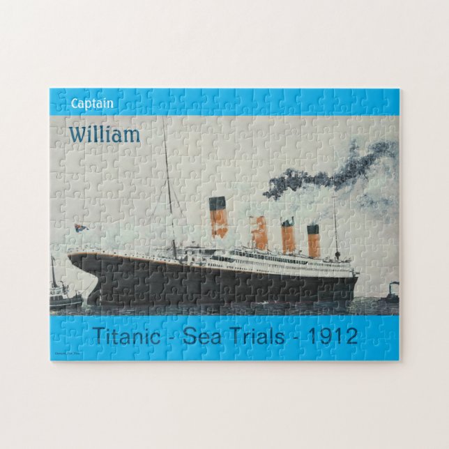 Puzzle Buque Titanic Blue Vintage White Star Line (Horizontal)